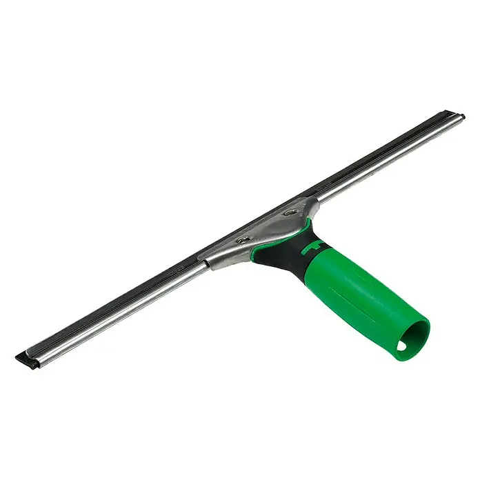 Unger Professional Fenster-Wischer ErgoTec - Breite: 35 cm, Kunststoff/Gummi/Aluminium - Fensterabzieher mit grünem Griff und Metallschiene für streifenfreie Sauberkeit. Ideal für glatte Oberflächen und Fenster.