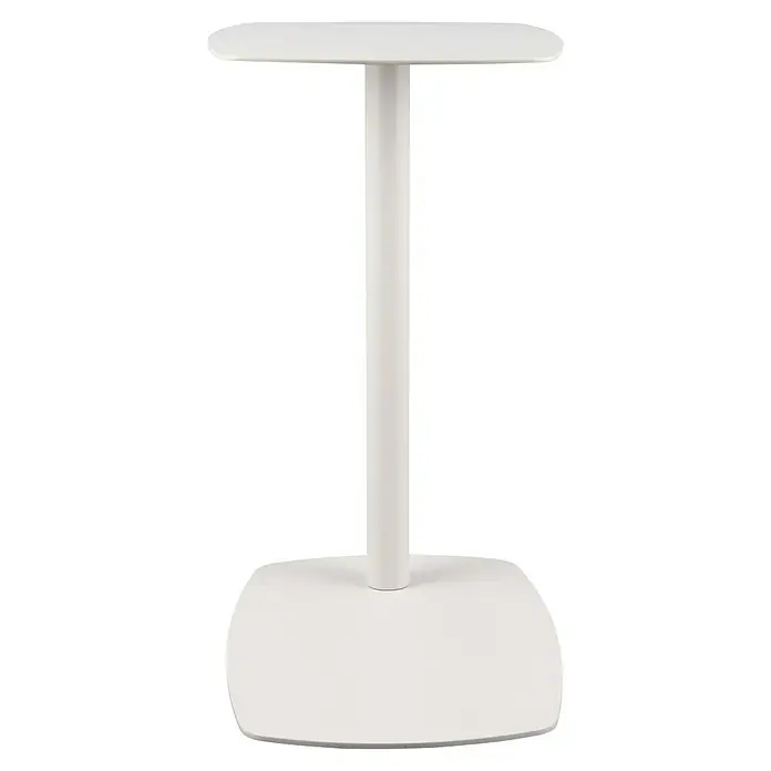 Beistelltisch Fero - L x B x H: 42 x 28 x 48 cm, Metall, Grau - Ein stilvoller, weißer Bistrotisch mit runder Platte und solidem Standfuß, ideal für moderne Innenräume oder gemütliche Ecken.