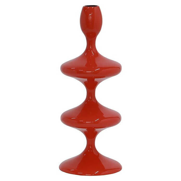 Kerzenhalter Laureen (Ø x H: 11 x 28 cm, Rot, Metall) | BAUHAUS