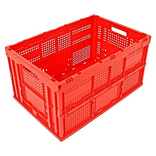 Faltbox (L x B x H: 600 x 400 x 320 mm, Rot, Offen)
