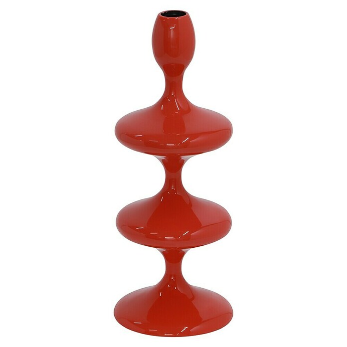 Kerzenhalter Laureen (Ø x H: 11 x 28 cm, Rot, Metall) | BAUHAUS