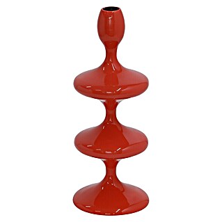 Kerzenhalter Laureen (Ø x H: 11 x 28 cm, Rot, Metall)