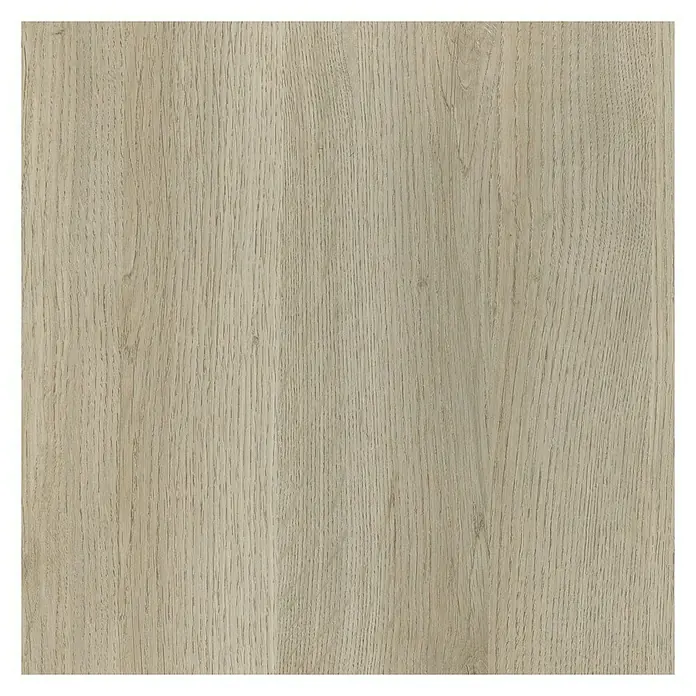 Resopal Premium Küchenarbeitsplatte nach Maß - Sunday Oak, Stärke: 3,8 cm, Breite: 90 cm - Nahaufnahme einer hellen Holzoberfläche mit feiner Maserung und subtilen Farbvariationen, ideal für Möbel oder Innenarchitektur.