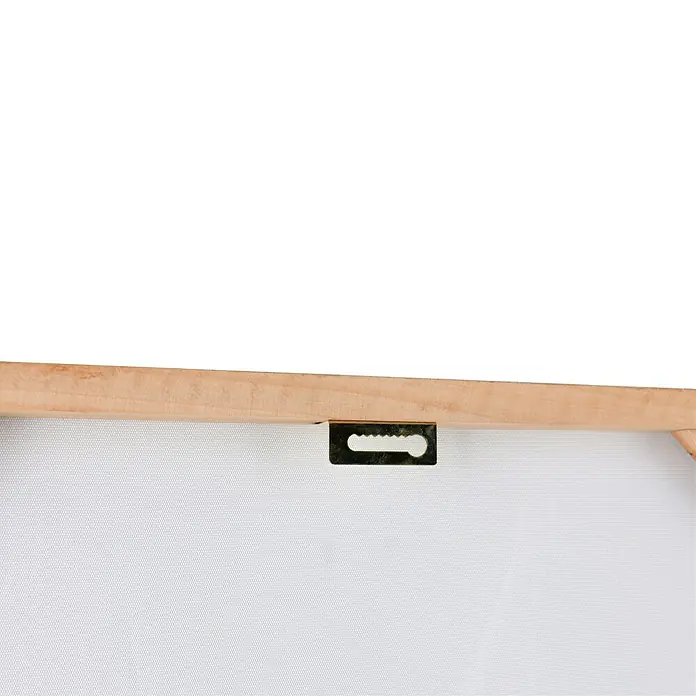 Bild - Linus, B x H: 60 x 90 cm - Rückseite einer Leinwand, die eine hölzerne Spannvorrichtung und einen Aufhänger zeigt.