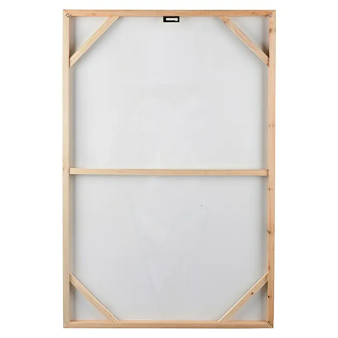 Bild - Linus, B x H: 60 x 90 cm - Rückseite einer auf Holzrahmen gespannten Leinwand mit zentraler Aufhängung, ideal für Kunstwerke.