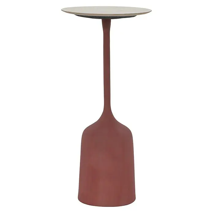 Beistelltisch Altan - Ø x H: 30 x 64 cm, Rot - Dieser stilvolle Beistelltisch mit seiner glatten Tischplatte und dem auffälligen, bauchigen Fuß ist ein echter Hingucker in jedem Raum.