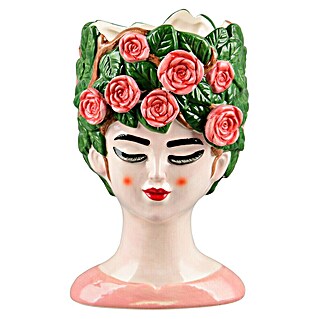 Vase Romina (17 x 16 x 28 cm, Keramik, Rosa)