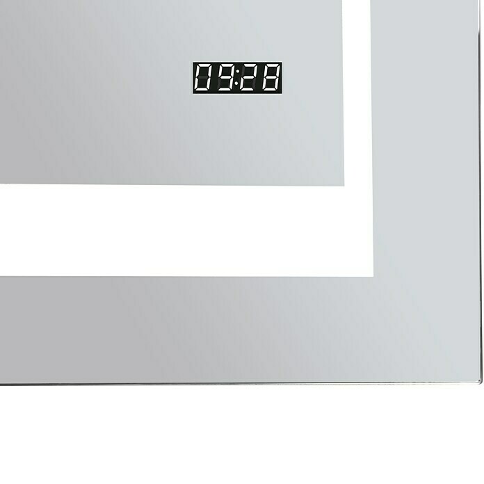 LED-Lichtspiegel Silver Futura (70 x 90 cm, Sensorschalter)