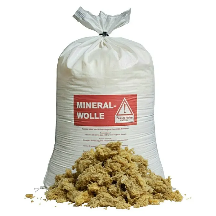 Gewebesack Mineralwolle-Entsorgungssack - 140 x 220 cm, Volumen: 1 m³ - Mineralwolle Dämmstoff im Sack. Isoliermaterial zur Wärme- und Schalldämmung, zur Energieeinsparung und für besseren Wohnkomfort.