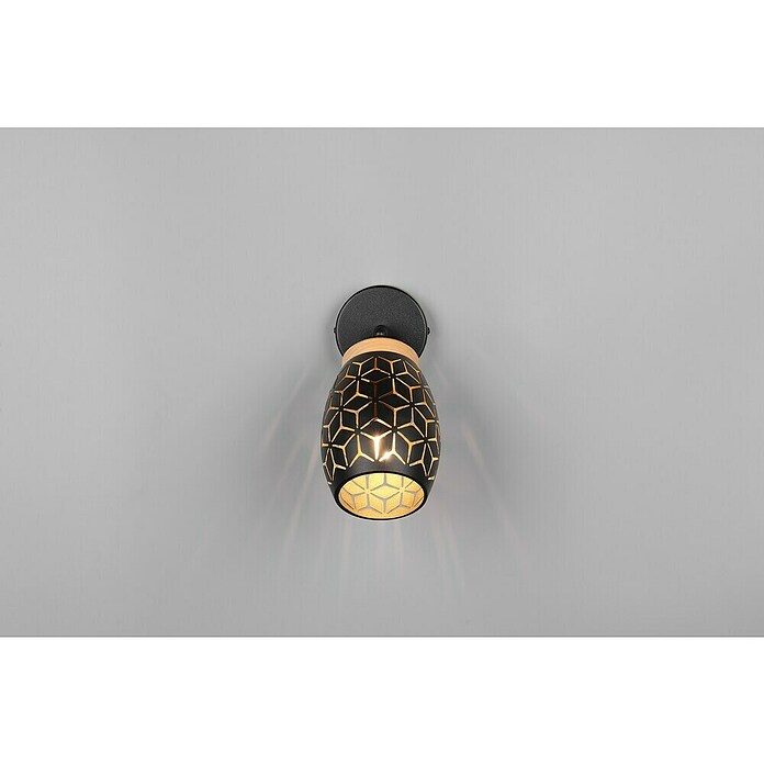 Reality Leuchten Bidar Aplique de pared (Negro, E14, Diámetro: 12 cm) | BAUHAUS