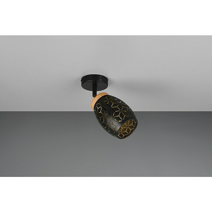 Reality Leuchten Bidar Aplique de pared (Negro, E14, Diámetro: 12 cm) | BAUHAUS