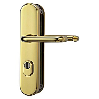 Abus Schutzbeschlag KLZS714 (Wohnungsabschlusstür, Messing, Türstärke: 37 mm - 47 mm, Drücker beidseitig)