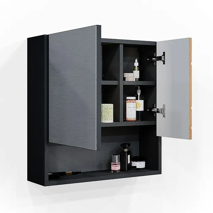 Vicco Spiegelschrank Irma Goldkraft Eiche/Anthrazit - Sonstiges, Goldkraft Eiche/Anthrazit