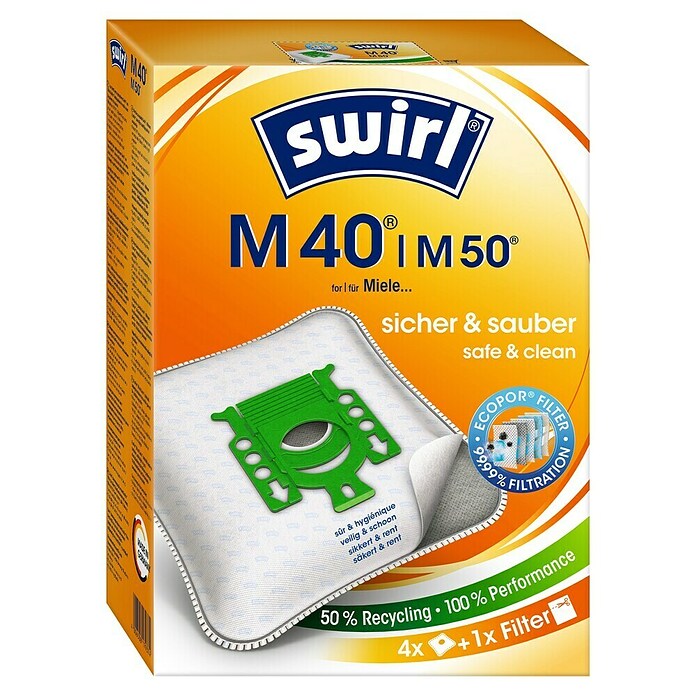 Swirl Vrećica za usisivač M 40 / M 50  (4 Kom., Namijenjeno za: Usisavač Miele i Hoover) | BAUHAUS