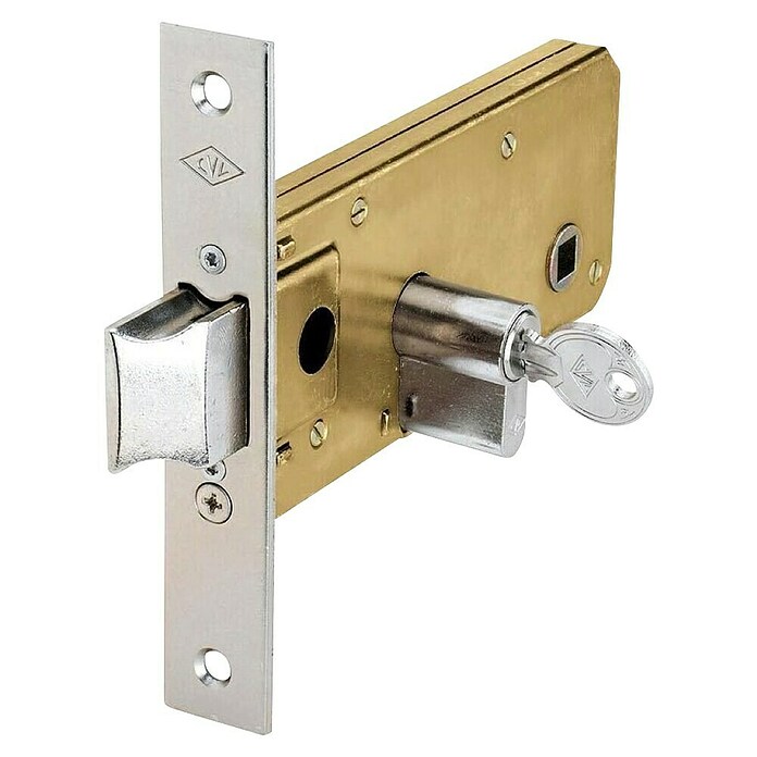 Cerradura empotrable para puerta CVL 1991 (Ancho: 58 mm, Apertura universal, Con picaporte y palanca) | BAUHAUS