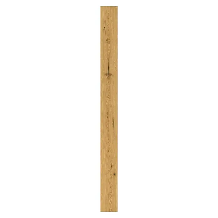 Parador Parkett Basic 11.5 - Modern Oak Rustikal, Landhausdiele, 2.200 x 185 x 11,5 mm - Nahaufnahme einer Holzdiele mit auffälliger Maserung und Astlöchern, ideal für rustikale Bodenbeläge.