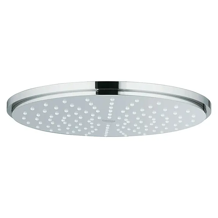 Grohe Rainshower Cosmopolitan 210 Kopfbrause - Durchmesser: 21 cm, 9,5 l/min, Anzahl Funktionen: 1 Stk., Chrom - Bild einer GROHE Rainshower Kopfbrause mit chromfarbener Oberfläche und runder Form für ein luxuriöses Duscherlebnis.