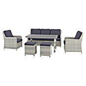 Conjunto de muebles Lodrino (6 pzs., Aluminio/Olefin, Beige/Gris) | BAUHAUS