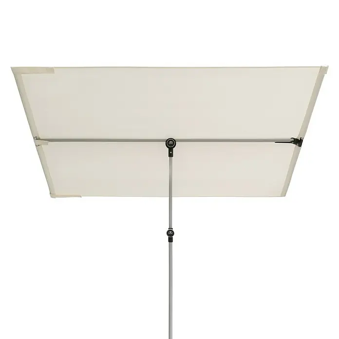 Doppler Active Balkonschirm - Natur, Bespannungsmaß (L x B): 180 x 130 cm - Rechteckiger Sonnenschirm in Beige mit grauer Stange. Ideal für sonnige Tage im Freien, spendet Schatten und Komfort.