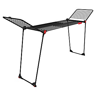 Vileda Tendedero con alas Infinity Flex extensible (Longitud cuerda de tender: 30 m, L x An x Al: 304 x 56 x 128 cm, Negro)