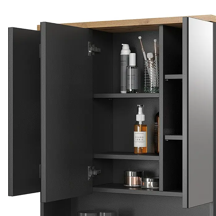 Vicco Spiegelschrank Eden Anthrazit - Sonstiges, Anthrazit