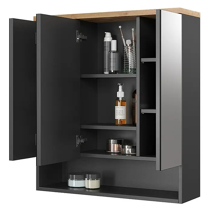Vicco Spiegelschrank Eden Anthrazit - Sonstiges, Anthrazit