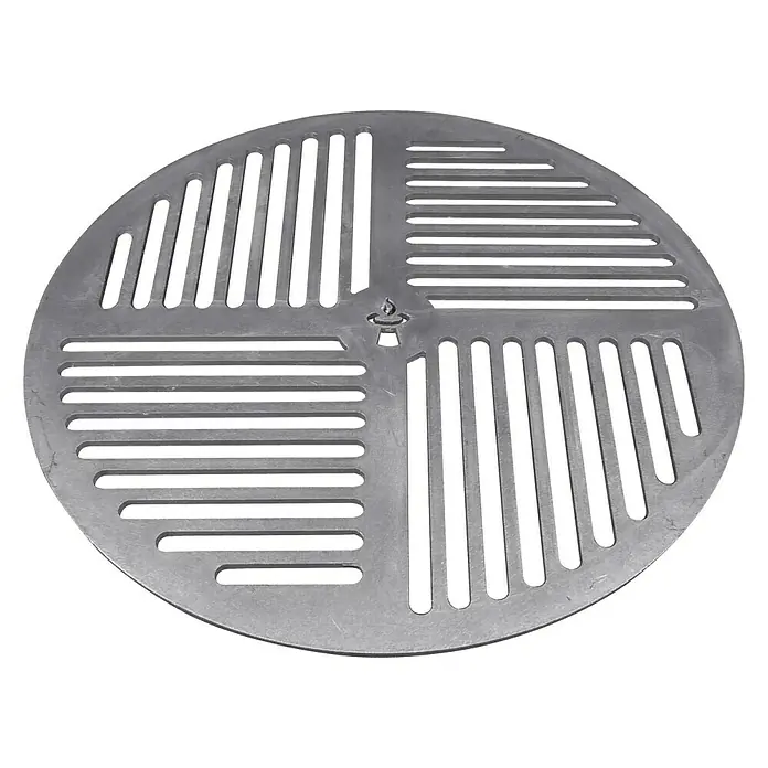 Remundi Grillrost L - Durchmesser: 44,5 cm - Grillrost aus Gusseisen mit Schlitzdesign für optimale Luftzirkulation und gleichmäßige Hitzeverteilung beim Grillen.