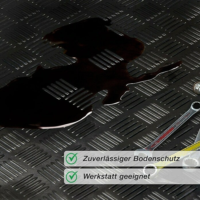 Floordirekt Läufer Karo (150 x 700 cm, Schwarz) | BAUHAUS