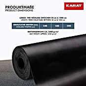 Floordirekt Läufer Fein gerippt (200 x 350 cm, Schwarz) | BAUHAUS