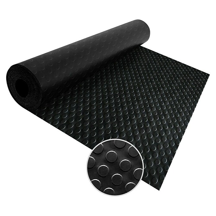 Floordirekt Läufer Flachnoppen (100 x 500 cm, Schwarz) | BAUHAUS