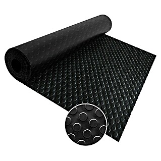 Floordirekt Läufer Flachnoppen (100 x 600 cm, Schwarz)