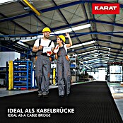 Floordirekt Läufer Fein gerippt (200 x 350 cm, Schwarz) | BAUHAUS