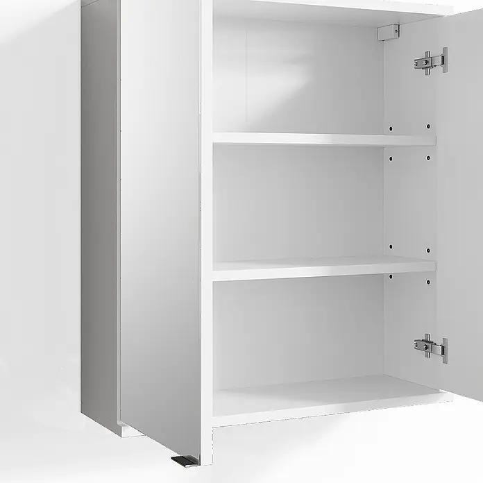 Vicco Spiegelschrank Roy Weiß - B x H: 60 x 68 cm, Stahl, Weiß