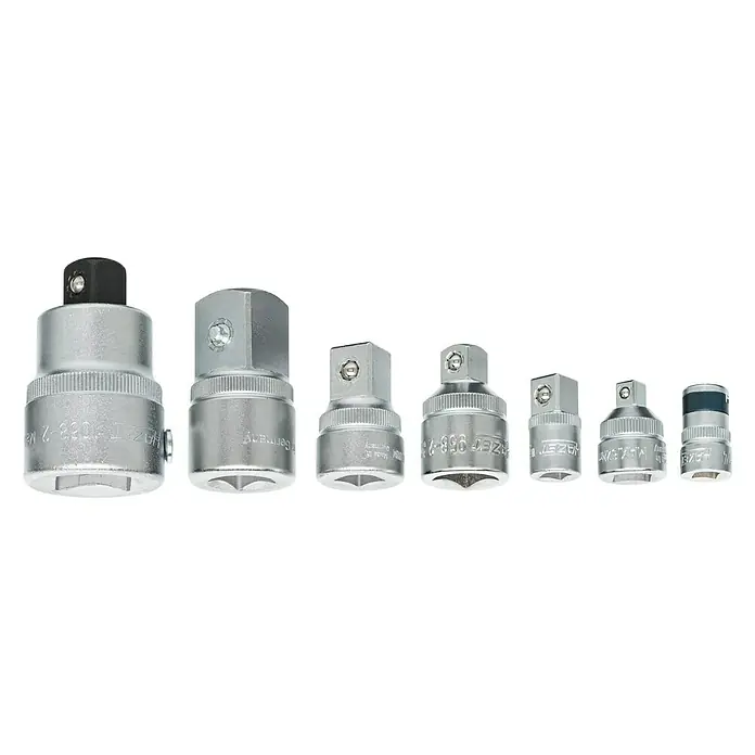 Hazet Adapter 958/7 - 7 -tlg. - HAZET Reduzierstück-Satz mit verschiedenen Größen. Robuste Ausführung für Werkstatt und Handwerk, ideal zum Anpassen von Werkzeuggrößen.