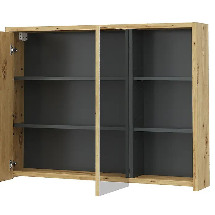 Vicco Spiegelschrank Viola Eiche/Anthrazit - B x H: 100 x 75 cm, Sonstiges, Eiche/Anthrazit
