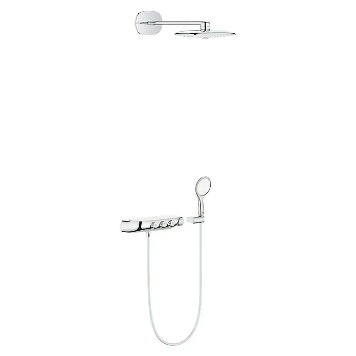 Grohe Rainshower SmartControl Duschsystem Duo 360 - Mit Thermostatarmatur, Anzahl Strahlarten: 2 Stk., Chrom - Chrom-Duschsystem mit Kopf- und Handbrause. Dieses moderne Duschsystem bietet Komfort und Stil für Ihr Badezimmer.
