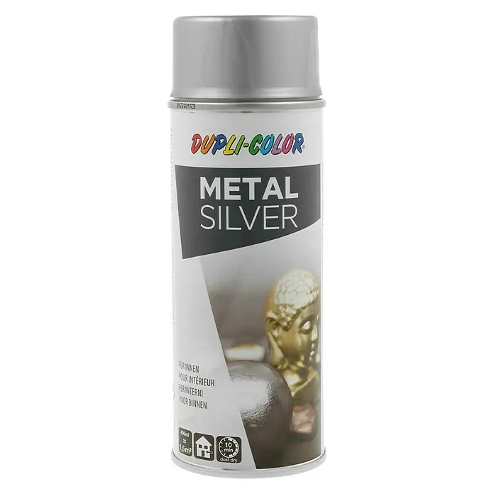Dupli-Color Effect Sprühlack Metal Silver - Silber, Hochglänzend, 400 ml - Dose Dupli-Color Metal Silver Sprühlack für Innenanwendungen. Ideal zum Erzielen von Metalleffekten auf verschiedenen Oberflächen.