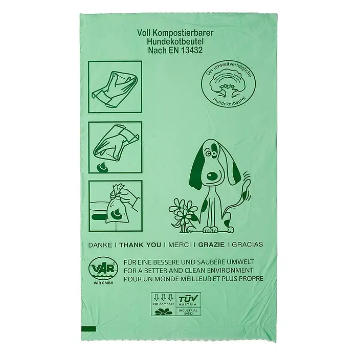 Proregal Müllbeutel-Set - Klassische kompostierbare Hundekotbeutel - 