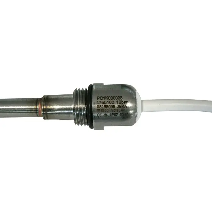 Szagato Heizstab - 1.000 W, Edelstahl - Nahaufnahme eines PC1K000038 Sensors mit 12bar Druckangabe, ideal für präzise Messungen in anspruchsvollen Umgebungen.