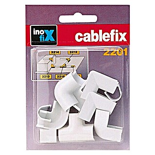 Inofix Cablefix Kit de accesorios para canaleta 2201 (Blanco, An x Al: 0,8 x 0,7 cm, 10 ud.)