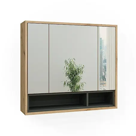 Vicco  Spiegelschrank Beatrice Artisan Eiche/Anthrazit