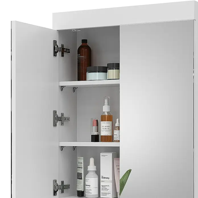 Vicco Spiegelschrank Luna Weiß - B x H: 60 x 77 cm, Sonstiges, Weiß