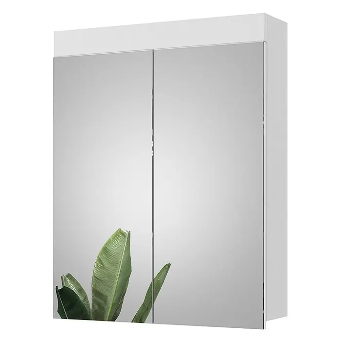 Vicco Spiegelschrank Luna Weiß - B x H: 60 x 77 cm, Sonstiges, Weiß