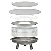 Buschbeck Parrilla redonda (Apto para: Recipiente para el fuego con Ø 80 cm, Acero)