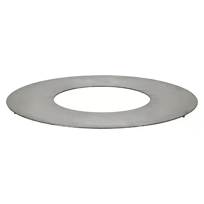 Buschbeck Plancha para barbacoa - Acero, Específico para: Brasero de 80 cm de diámetro - Anillo de parrilla redondo y plano de metal gris con abertura central y pequeños pies de soporte.