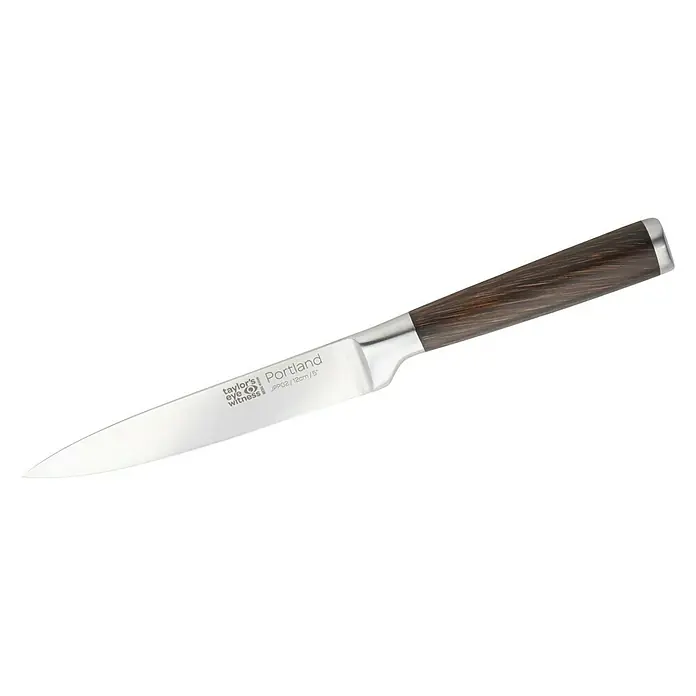 Taylor's Eye Witness Portland Allzweckmesser - Klingenlänge: 130 mm - Scharfes Taylor's Eye Witness Portland Küchenmesser mit Holzgriff, ideal zum Schneiden, Würfeln und Hacken.