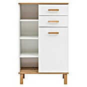 Schildmeyer Padua Highboard (35 x 67 x 115 cm, Weiß/Eiche)