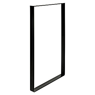 Rei Pata para muebles rectangular (L x An x Al: 4 x 38,5 x 71 cm, Capacidad de carga: 250 kg, Acero, Negro)