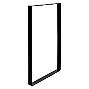 Pata para muebles rectangular (L x An x Al: 38,5 x 4 x 71 cm, Capacidad de carga: 250 kg, Negro)