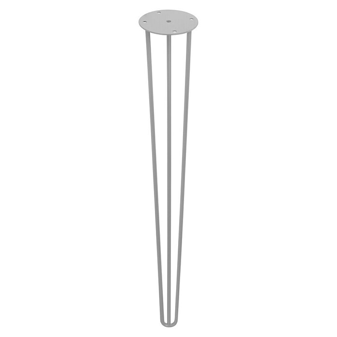 Rei Pata para muebles Tri (Ø x Al: 10 x 71 cm, Acero, Plateado) | BAUHAUS